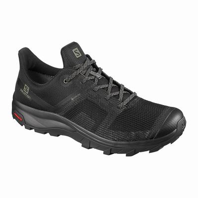 Salomon OUTLINE PRISM GORE-TEX - Miesten Vaelluskengät - Mustat